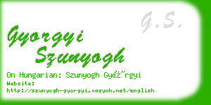 gyorgyi szunyogh business card